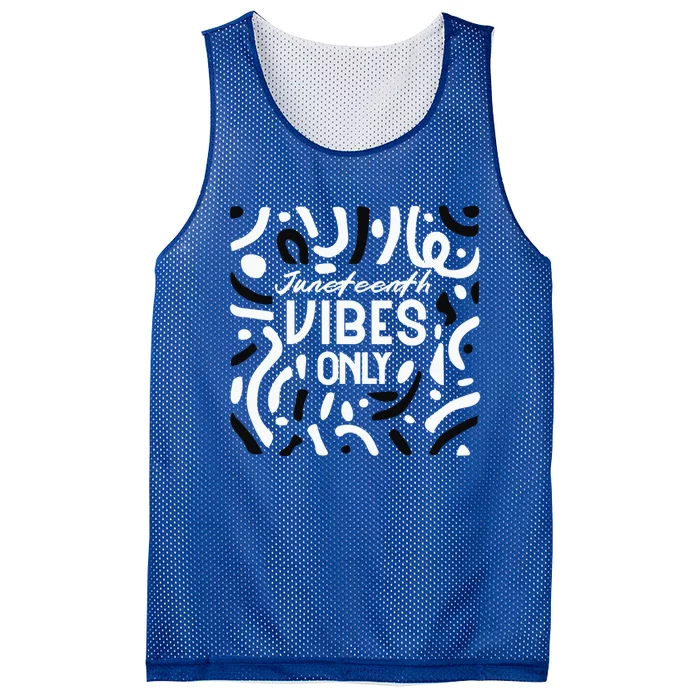 Quote Junenth Vibes Only Cool Gift Mesh Reversible Basketball Jersey Tank