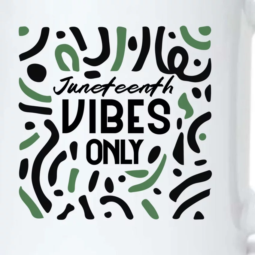 Quote Junenth Vibes Only Cool Gift Black Color Changing Mug