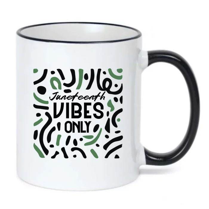 Quote Junenth Vibes Only Cool Gift Black Color Changing Mug