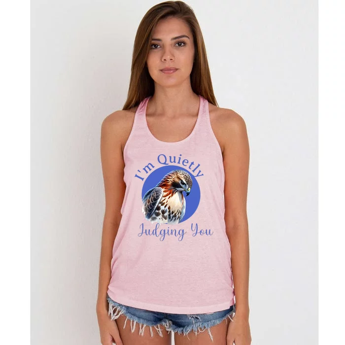 Quietly Judging You Women's Knotted Racerback Tank