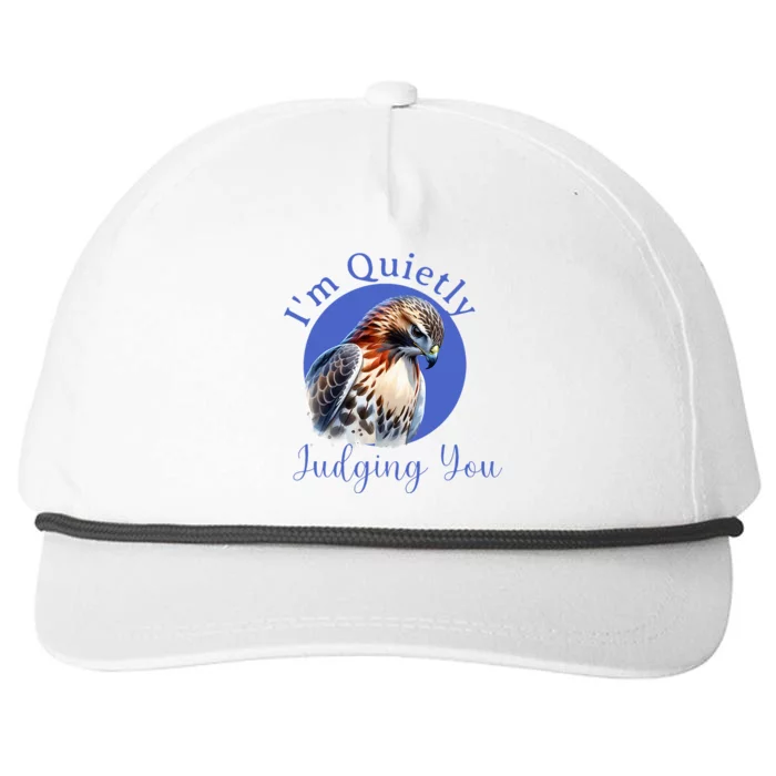 Quietly Judging You Snapback Five-Panel Rope Hat