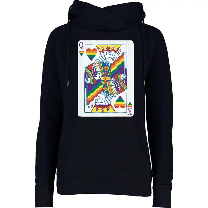 Queer King Queen Womens Funnel Neck Pullover Hood