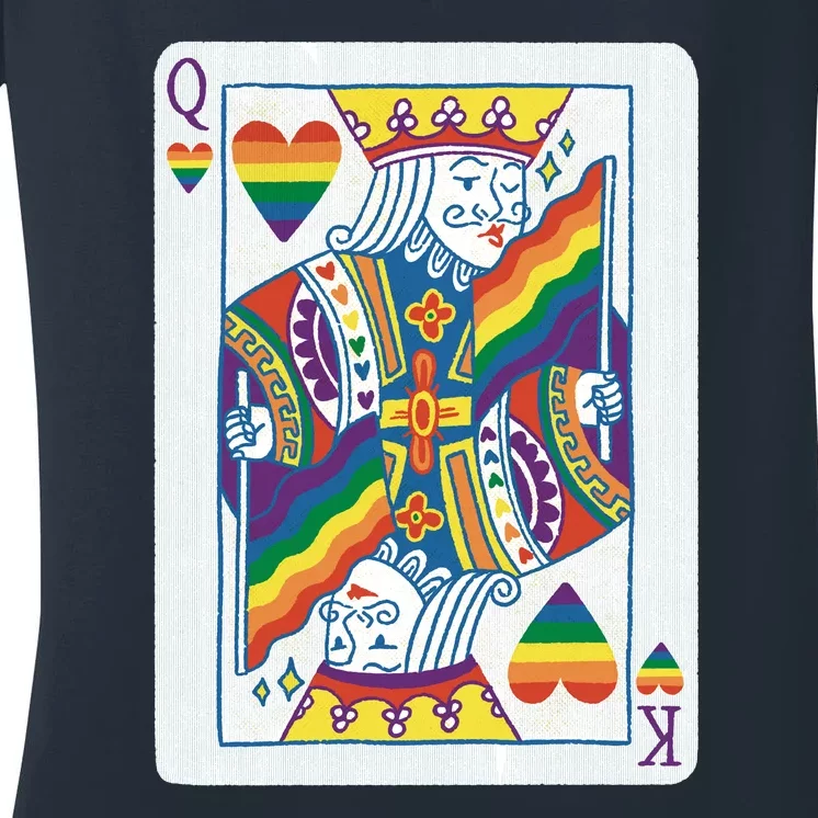 Queer King Queen Women's V-Neck T-Shirt