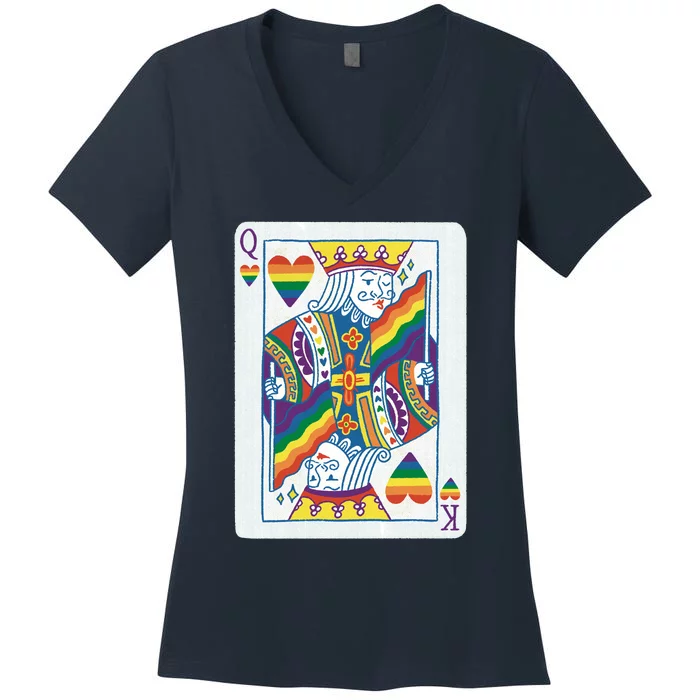 Queer King Queen Women's V-Neck T-Shirt