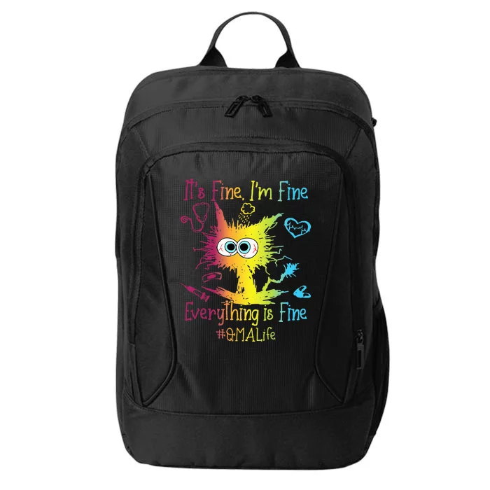 QMA Life Everything Is Fine Colorful City Backpack