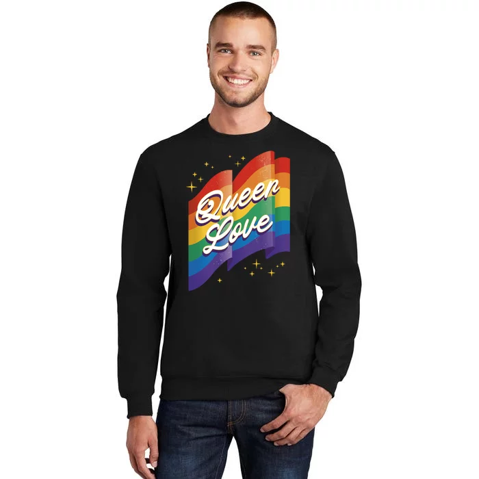 Queen Love LGBTQ Flag Tall Sweatshirt