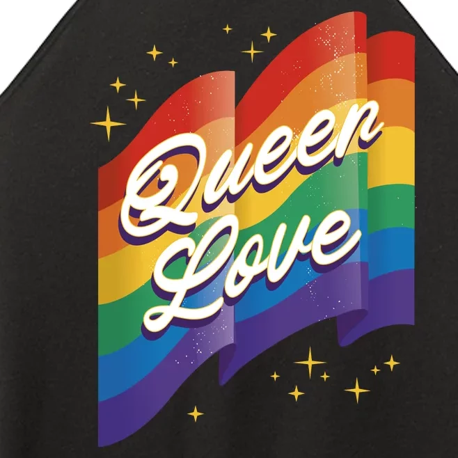 Queen Love LGBTQ Flag Women’s Perfect Tri Rocker Tank