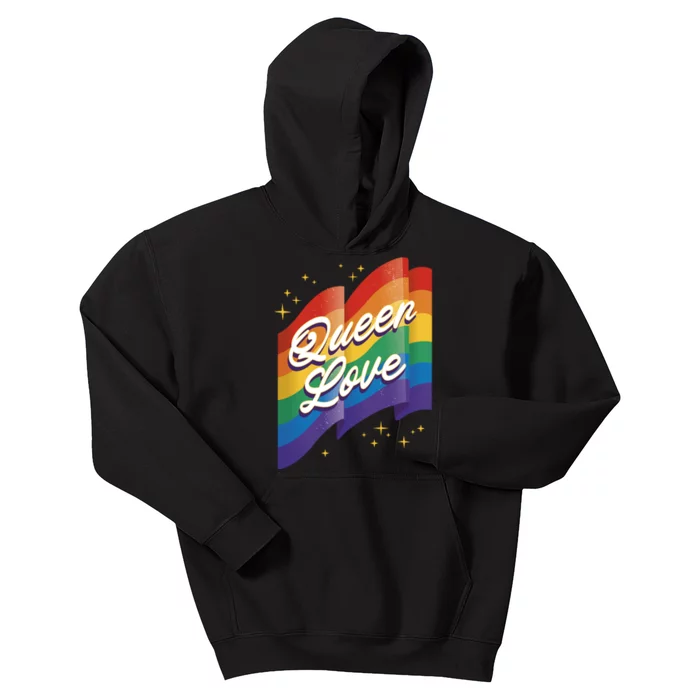 Queen Love LGBTQ Flag Kids Hoodie