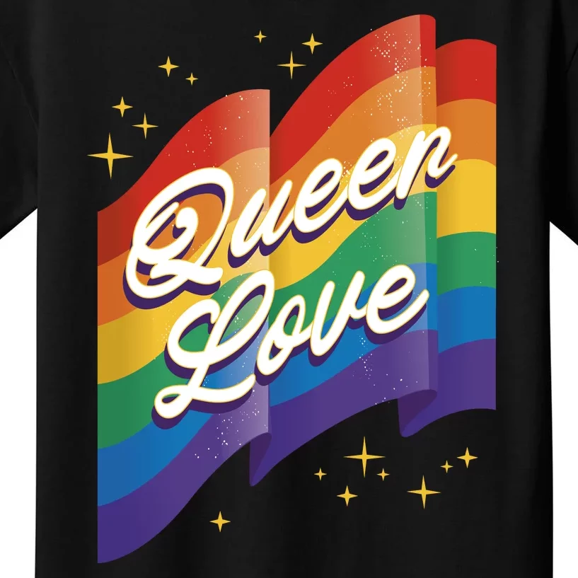 Queen Love LGBTQ Flag Kids T-Shirt