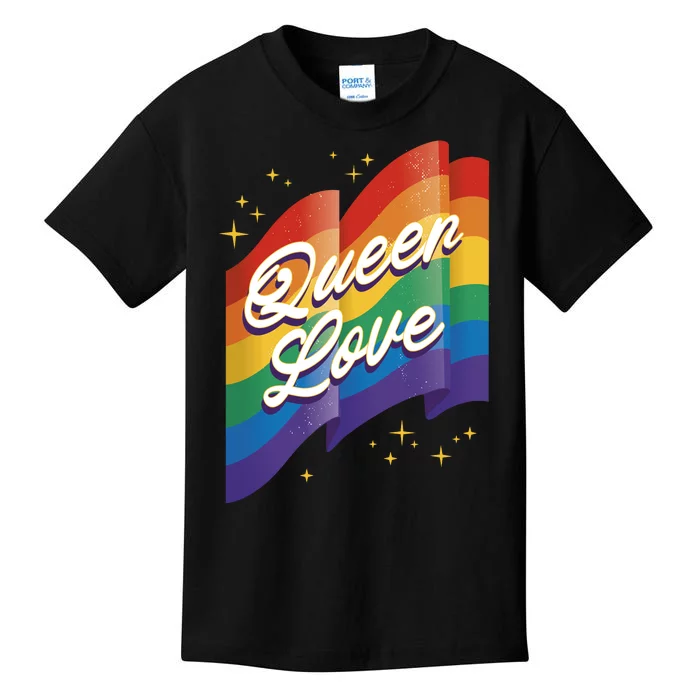 Queen Love LGBTQ Flag Kids T-Shirt