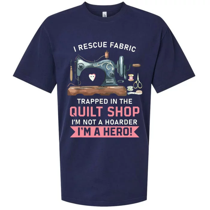 Quilt Lovers Quilting Sewing Machine Gift For Sewer Quilter Sueded Cloud Jersey T-Shirt