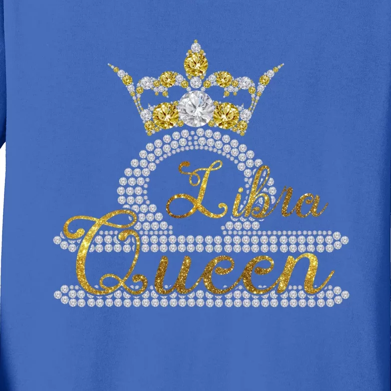 Queen Libra Zodiac Funny Gift Kids Long Sleeve Shirt