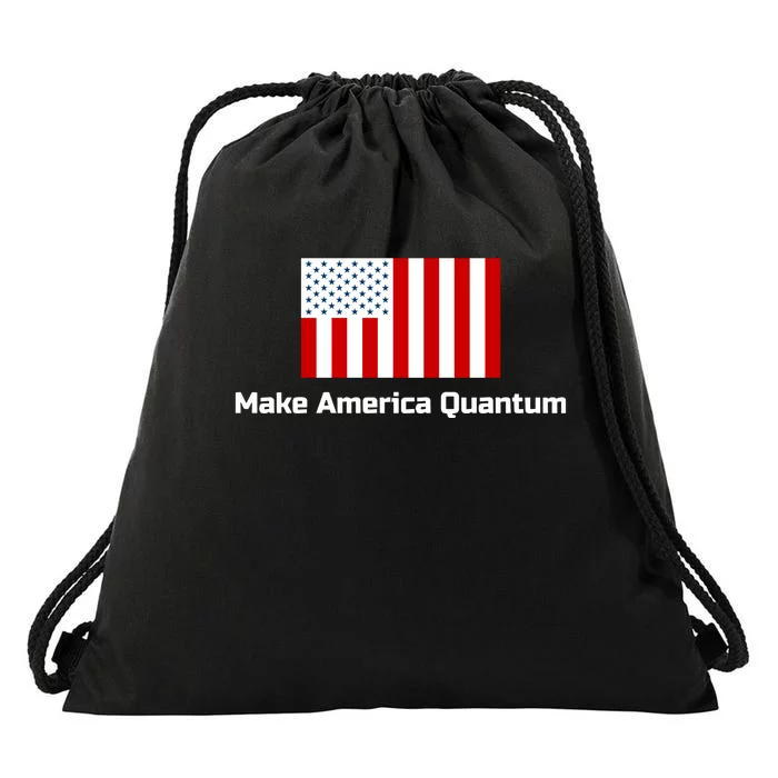 Quantumparty Make America Quantum Drawstring Bag