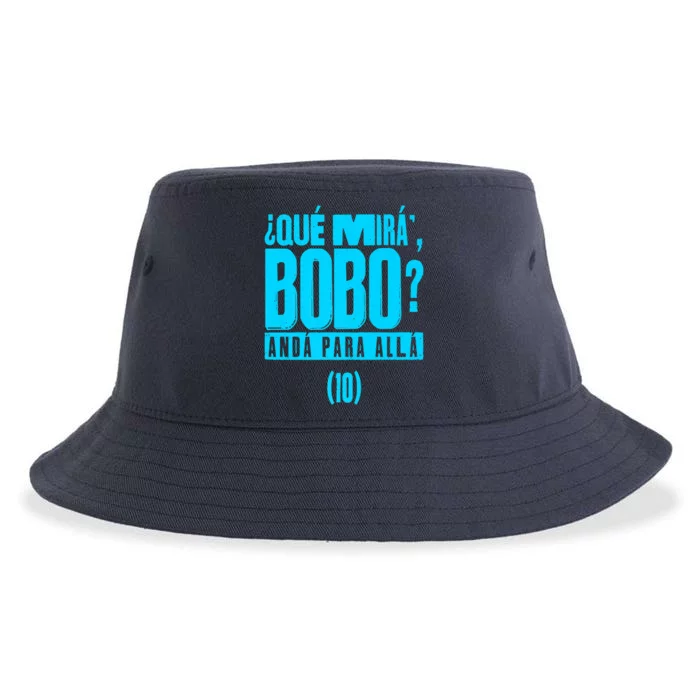 Que Mira´Bobo Argentina 10 Funny Meme Sustainable Bucket Hat