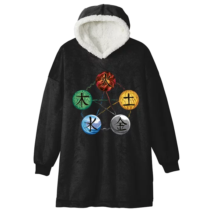 Qigong Martial Arts Elements Hooded Wearable Blanket