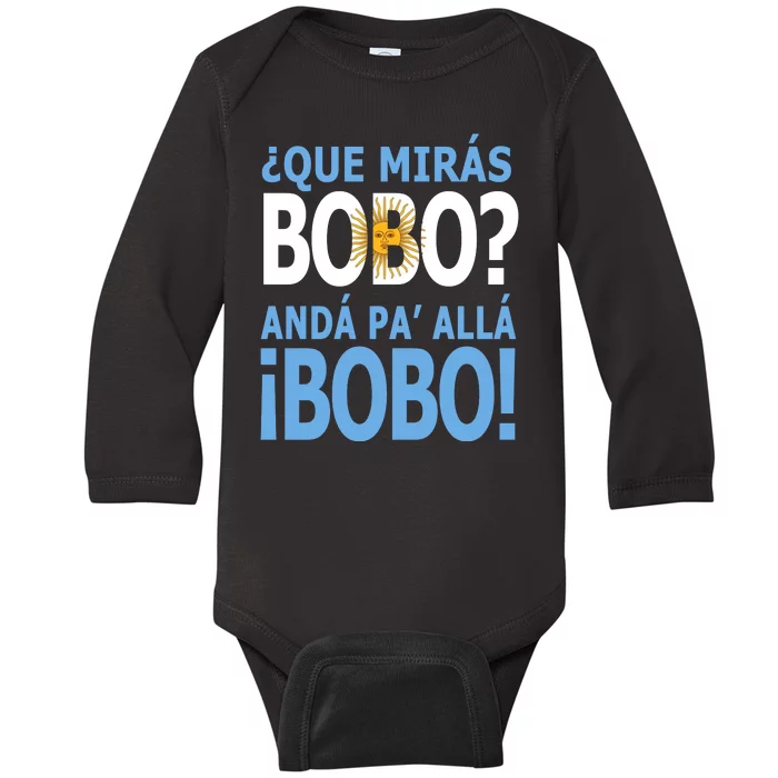 Que Mira´Bobo Argentina 10 Baby Long Sleeve Bodysuit