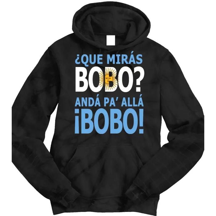 Que Mira´Bobo Argentina 10 Tie Dye Hoodie