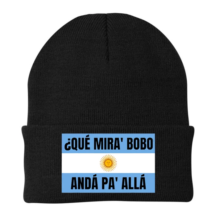 Qué Miras Bobo Qué Mira Bobo Argentina Flag Design Knit Cap Winter Beanie