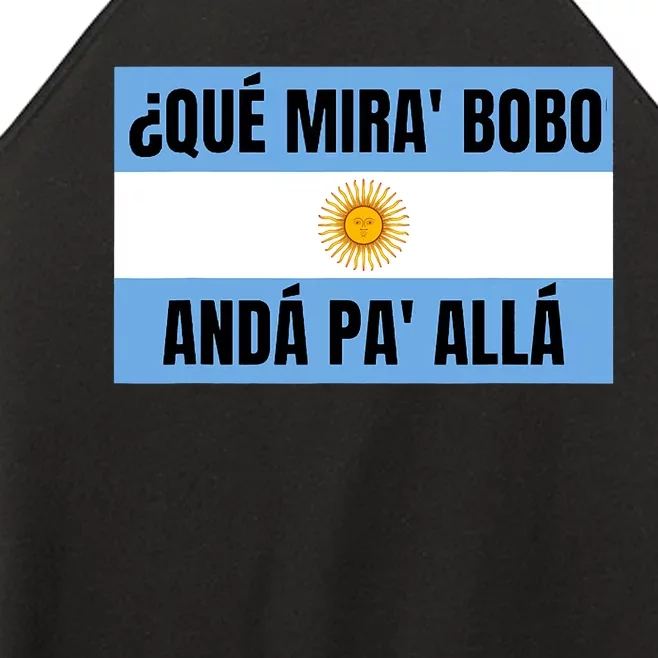 Qué Miras Bobo Qué Mira Bobo Argentina Flag Design Women’s Perfect Tri Rocker Tank