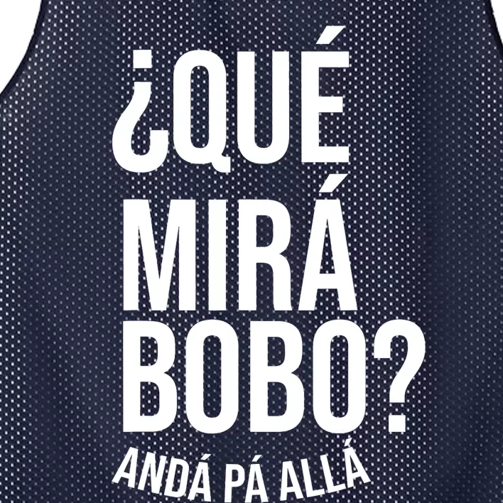 Qué Miras Bobo Qué Mira Bobo Gift Design Mesh Reversible Basketball Jersey Tank