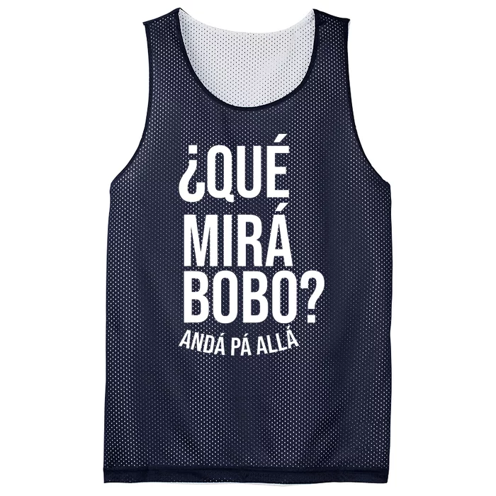 Qué Miras Bobo Qué Mira Bobo Gift Design Mesh Reversible Basketball Jersey Tank