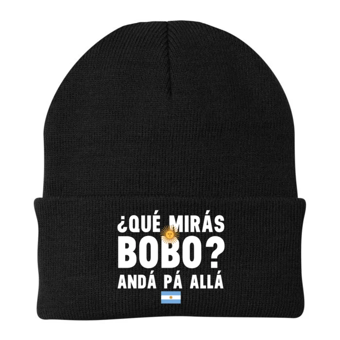 Qué Mira Bobo Sarcastic Saying Viral Meme From Argentina Design Knit Cap Winter Beanie