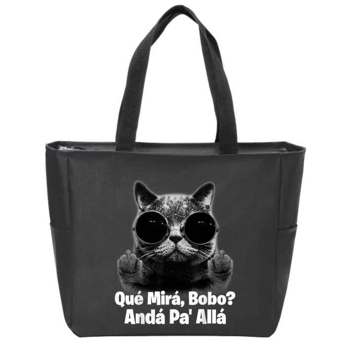 Qué Mirás Bobo, Andá Pa' Allá Funny Speech Argentina Flag Vintage Zip Tote Bag