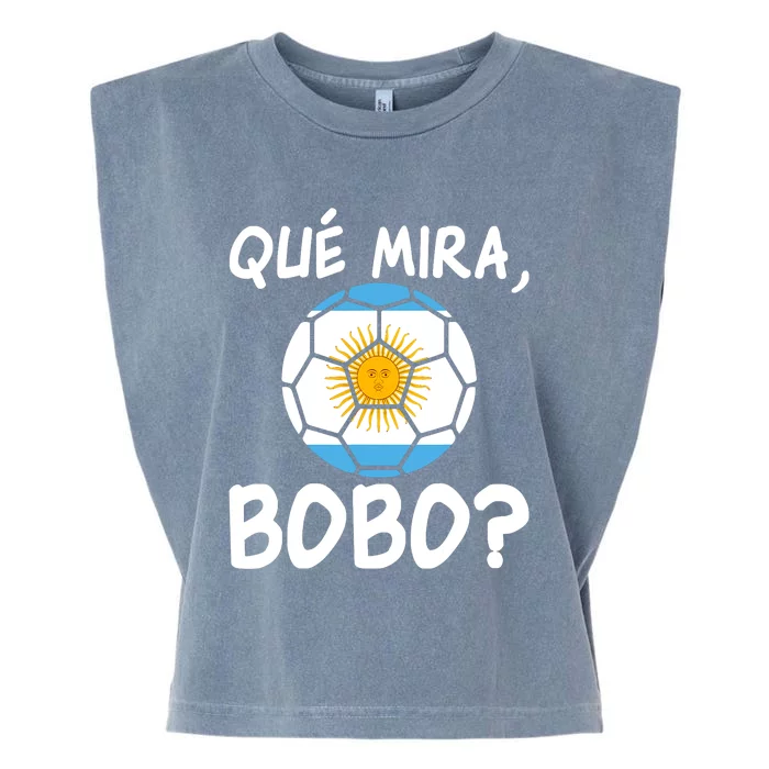 Qué Miras Bobo Qué Mira Bobo Andá Pa Allá Flag Garment-Dyed Women's Muscle Tee