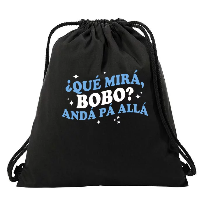 Qué Miras Bobo, Qué Mira Bobo Funny Saying Viral Meme Drawstring Bag