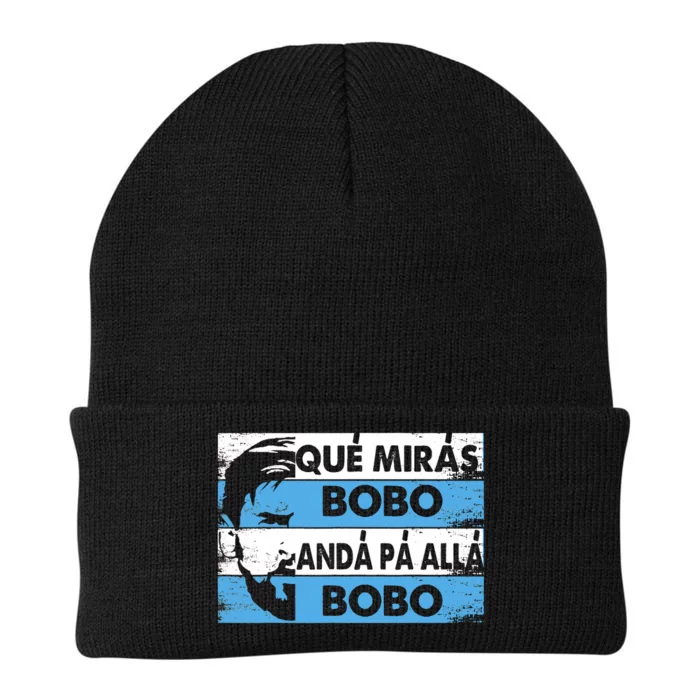 Qué Mirás Bobo, Andá Pa' Allá Funny Speech Messi Design Knit Cap Winter Beanie