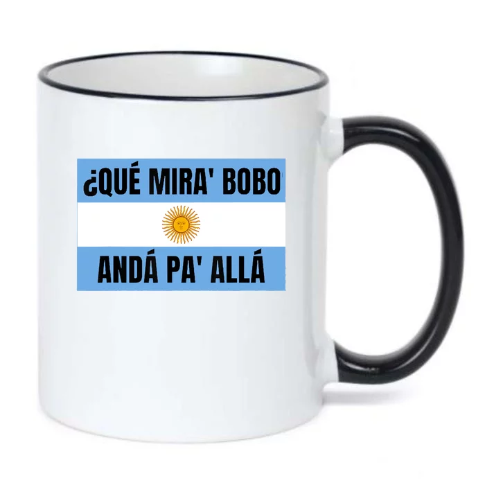 Qué Mirás Bobo, Andá Pa' Allá Funny Speech Black Color Changing Mug