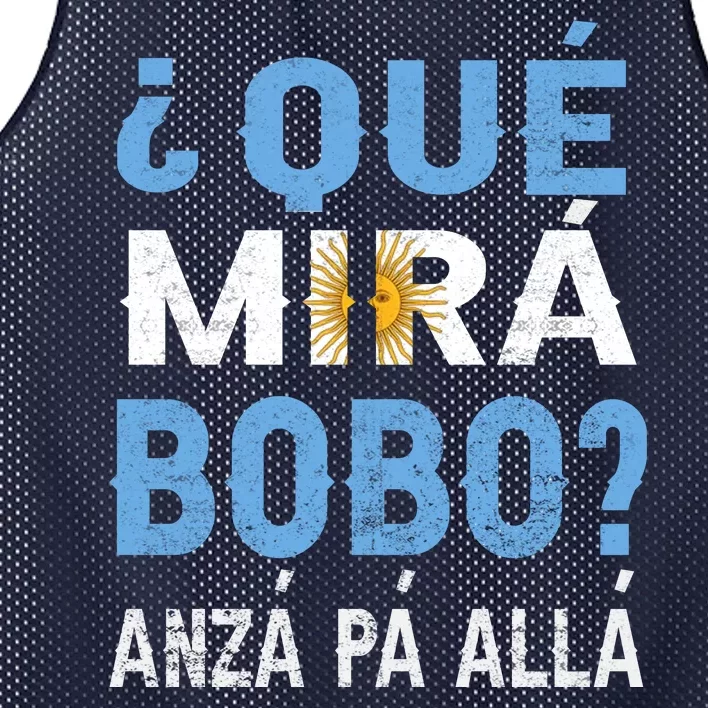 Qué Mirás Bobo, Andá Pa' Allá Funny Speech Argentina Flag Gift Mesh Reversible Basketball Jersey Tank