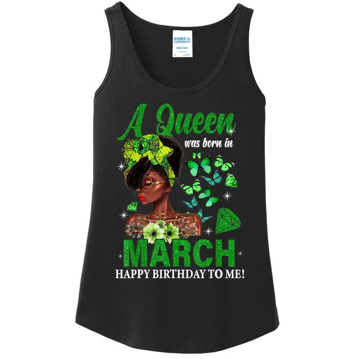 Queen March Birthday Black African American St Patricks day Ladies Essential Tank