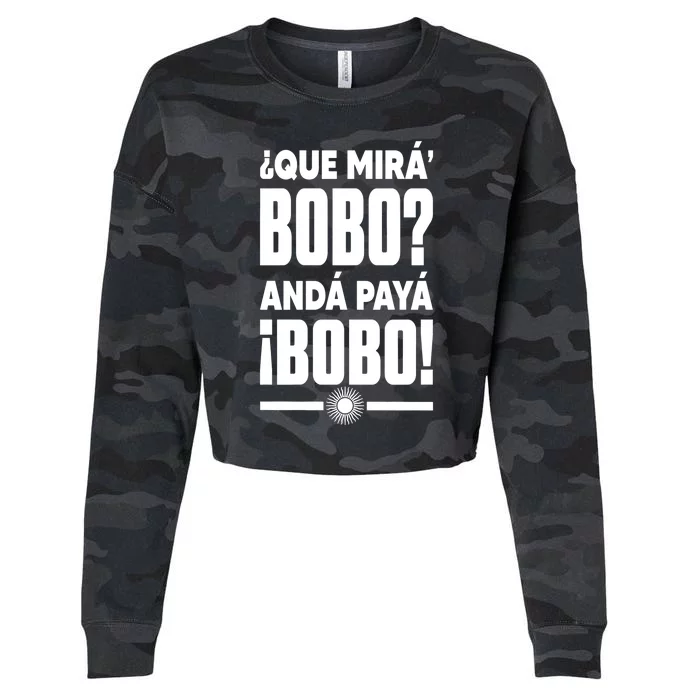 Que Mira Bobo Argentina Gift Champion 2022 World Soccer Cropped Pullover Crew