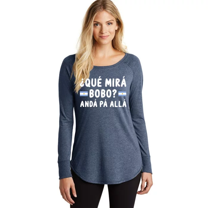 Qué Mira Bobo Qué Miras Bobo Argentina Soccer Women's Perfect Tri Tunic Long Sleeve Shirt