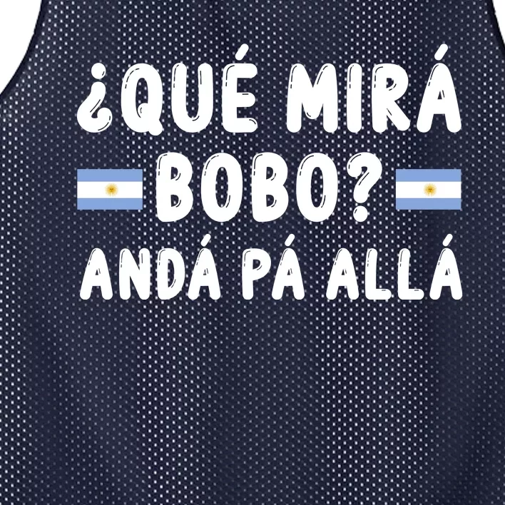 Qué Mira Bobo Qué Miras Bobo Argentina Soccer Mesh Reversible Basketball Jersey Tank