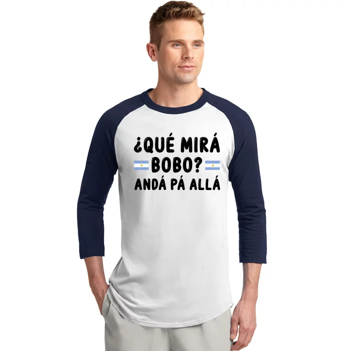 Qué Mira Bobo Qué Miras Bobo Argentina Soccer Baseball Sleeve Shirt