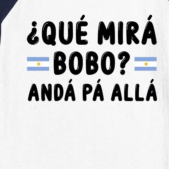 Qué Mira Bobo Qué Miras Bobo Argentina Soccer Baseball Sleeve Shirt