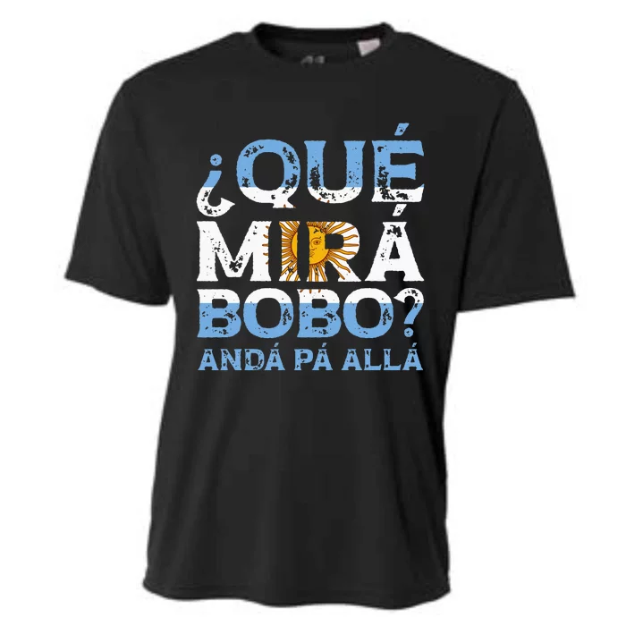 Qué Mirás Bobo Andá Pa Allá Funny Speech Cooling Performance Crew T-Shirt