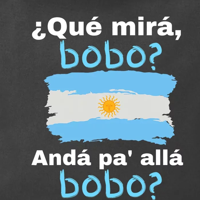 Qué Miras Bobo, Qué Mira Bobo Andá Pa' Allá Funny Flag Zip Tote Bag