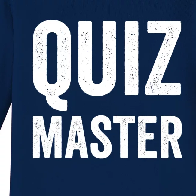 Quiz Master Cool Gift Trivia Night Game Show Host Gift Cool Gift Baby Long Sleeve Bodysuit