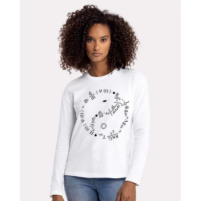 Quantum Mechanics Formula String Theory Maths Universe Womens Cotton Relaxed Long Sleeve T-Shirt