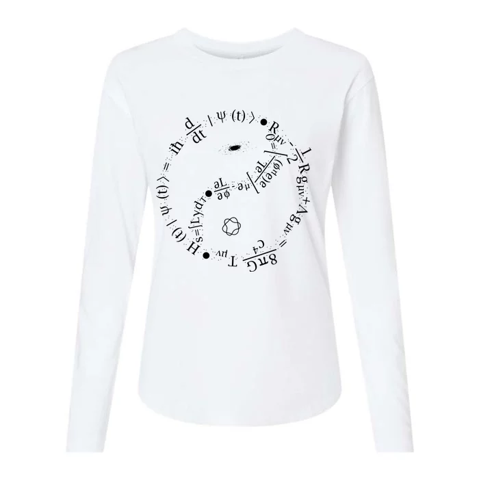 Quantum Mechanics Formula String Theory Maths Universe Womens Cotton Relaxed Long Sleeve T-Shirt