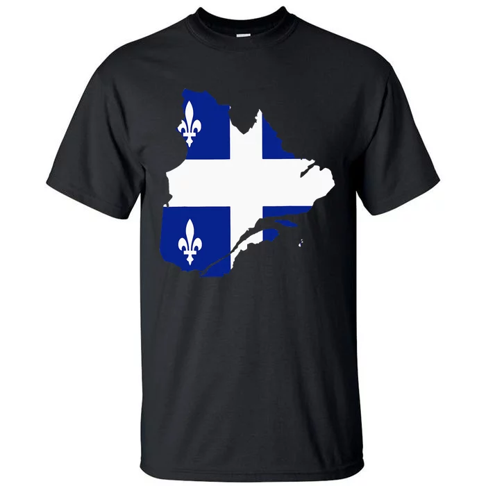 Quebec Map Flag Drapeau Carte QuéBec (Fleurdelisé) Tall T-Shirt