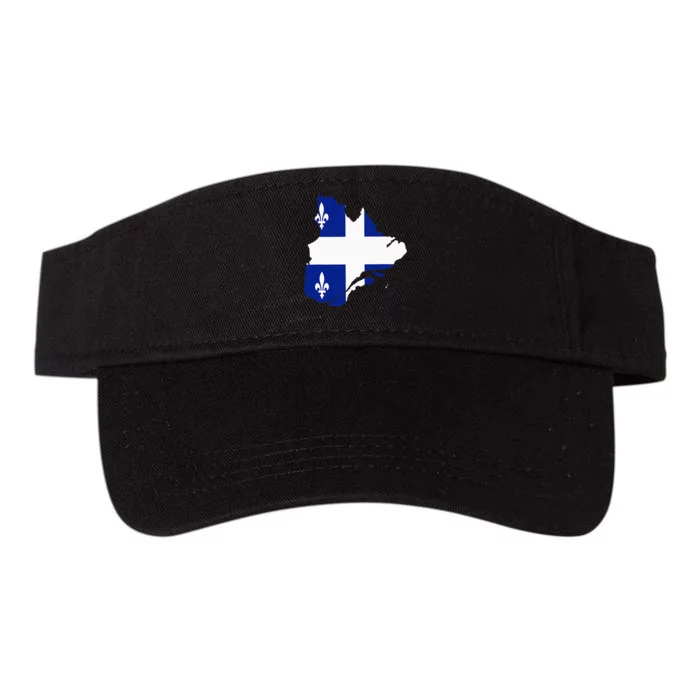 Quebec Map Flag Drapeau Carte QuéBec (Fleurdelisé) Valucap Bio-Washed Visor