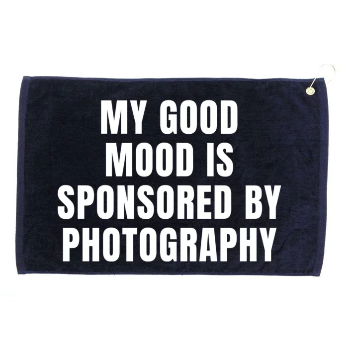 Quote My Good Mood Is Sponsored By Photography Chess Funny Saying Gift Grommeted Golf Towel