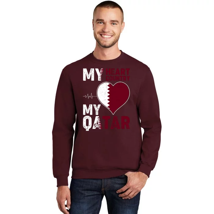 Qatar My Heart My Country Tall Sweatshirt