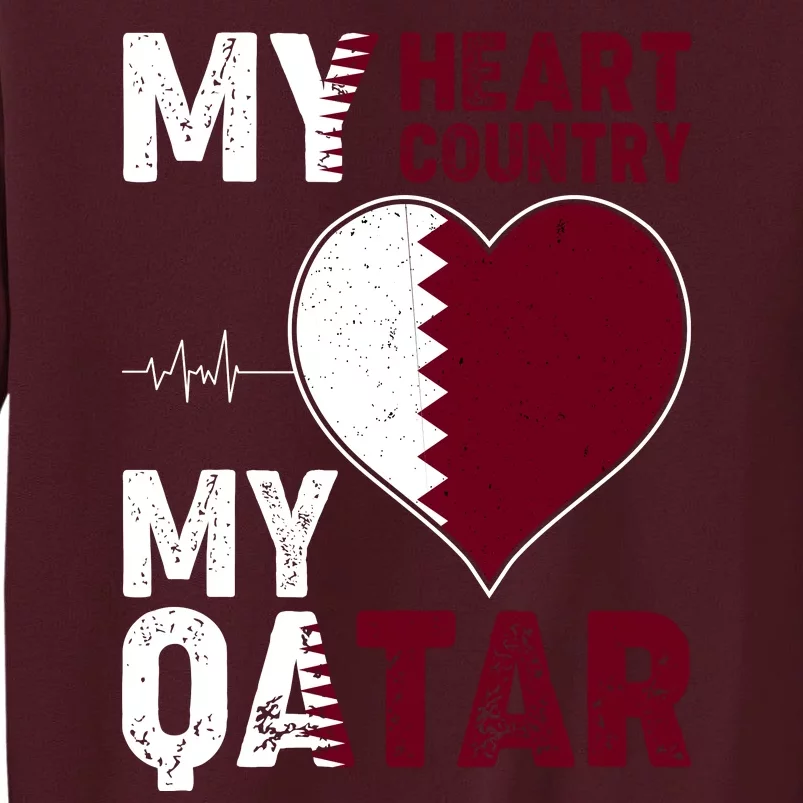 Qatar My Heart My Country Tall Sweatshirt