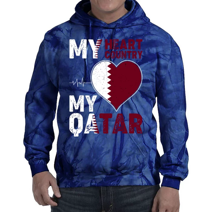 Qatar My Heart My Country Tie Dye Hoodie