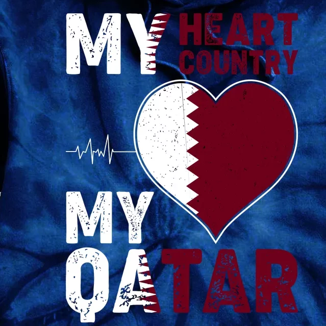 Qatar My Heart My Country Tie Dye Hoodie